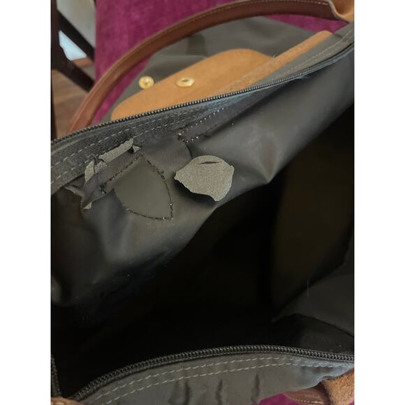 LONGCHAMP Le Pliage Original Tote Bag in Gray LAPTOP TRAVEL Purse - Picture 8 of 9